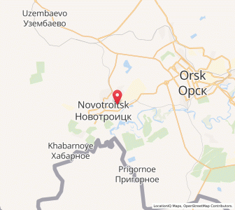 Map of Novotroïtsk, Orenburg Oblast