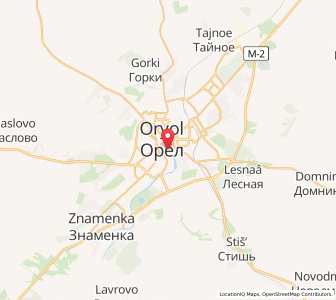 Map of Orel, Oryol oblast