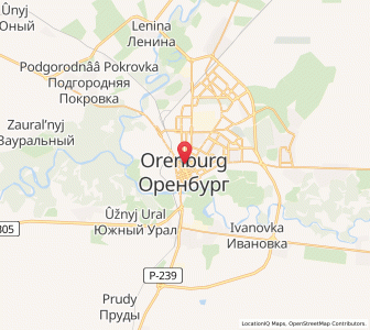 Map of Orenbourg, Orenburg Oblast