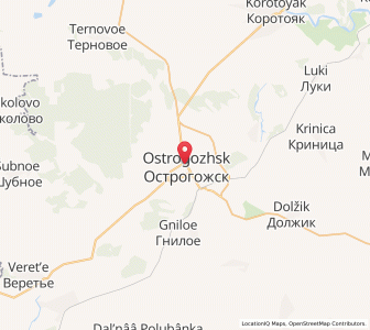 Map of Ostrogojsk, Voronezh Oblast