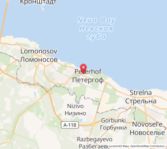 Map of Peterhof, St.-Petersburg