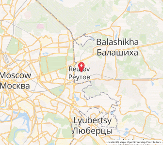 Map of Reoutov, Moscow Oblast