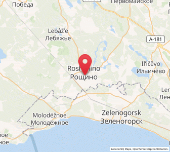 Map of Roshchino, Leningradskaya Oblast'
