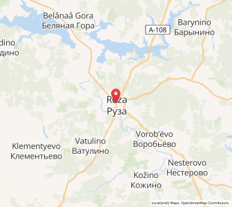 Map of Rouza, Moscow Oblast