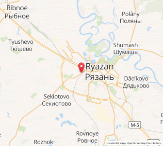 Map of Ryazan’, Ryazan Oblast
