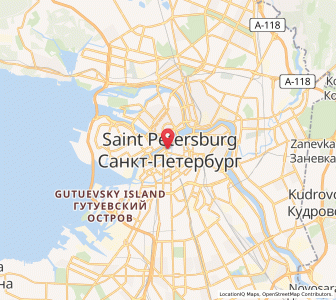 Map of Saint-Pétersbourg, St.-Petersburg