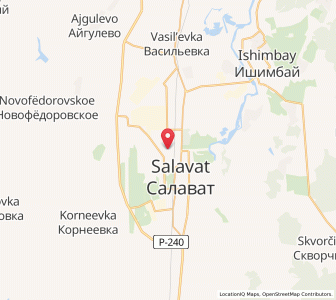 Map of Salavat, Bashkortostan Republic