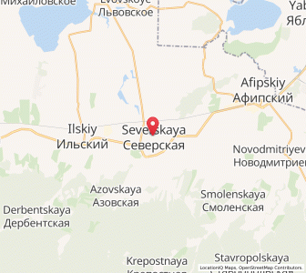 Map of Severskaïa, Krasnodar Krai