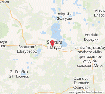 Map of Chatoura, Moscow Oblast