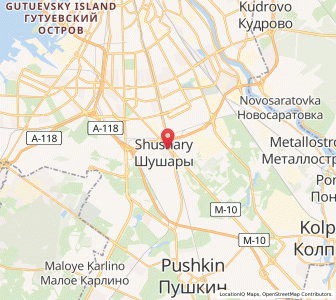 Map of Shushary, St.-Petersburg