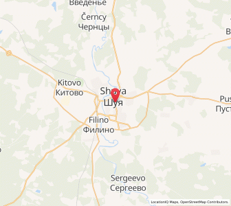 Map of Chouïa, Ivanovo Oblast