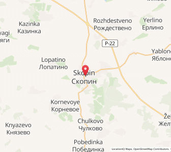 Map of Skopine, Ryazan Oblast