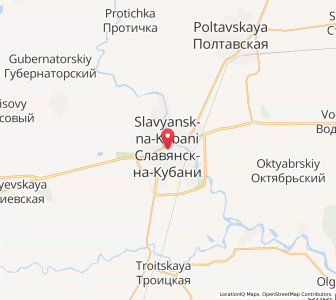 Map of Slavyansk-na-Kubani, Krasnodar Krai