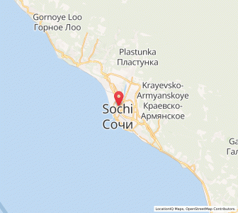 Map of Sotchi, Krasnodar Krai