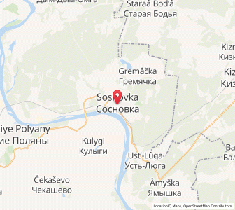 Map of Sosnovka, Kirov Oblast