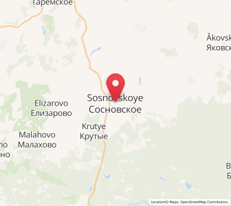 Map of Sosnovskoye, Nizhny Novgorod Oblast