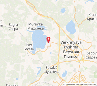 Map of Sredneouralsk, Sverdlovsk Oblast
