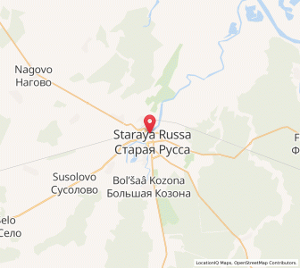 Map of Staraya Russa, Novgorod Oblast