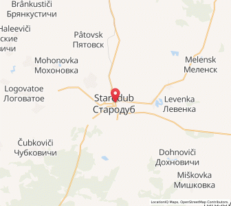 Map of Starodoub, Bryansk Oblast
