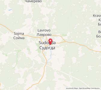 Map of Soudogda, Vladimir Oblast