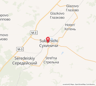 Map of Soukhinitchi, Kaluga Oblast