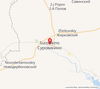 Map of Sourovikino, Volgograd Oblast