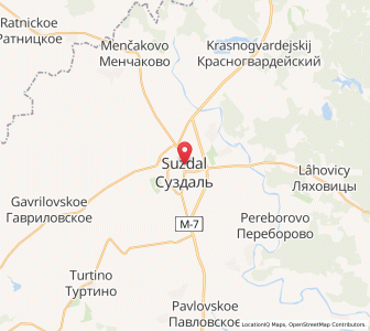 Map of Souzdal, Vladimir Oblast