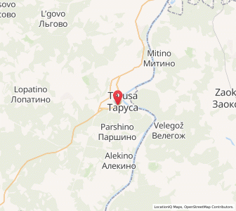 Map of Taroussa, Kaluga Oblast