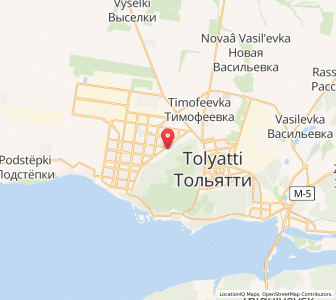Map of Togliatti, Samara Oblast