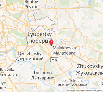 Map of Tomilino, Moscow Oblast