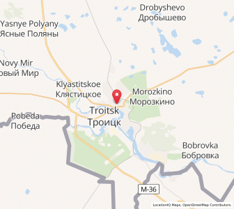 Map of Troïtsk, Chelyabinsk