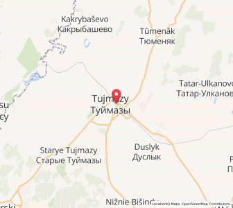 Map of Tuymazy, Bashkortostan Republic