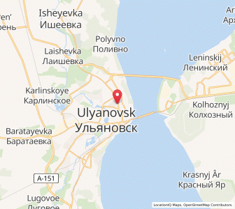 Map of Oulianovsk, Ulyanovsk