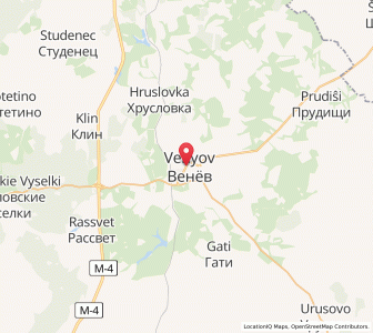 Map of Veniov, Tula Oblast