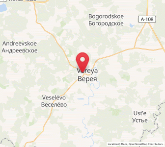 Map of Vereya, Moscow Oblast
