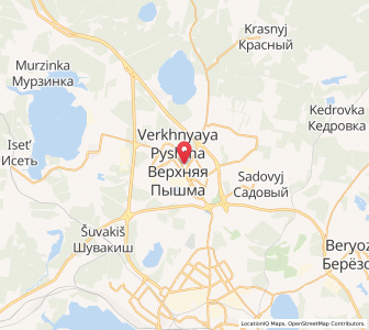 Map of Verkhniaïa Pychma, Sverdlovsk Oblast