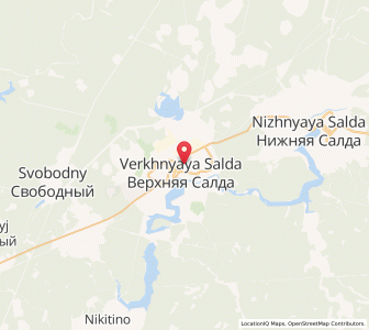 Map of Verkhniaïa Salda, Sverdlovsk Oblast