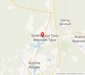 Map of Verkhniaïa Toura, Sverdlovsk Oblast