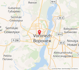 Map of Voronej, Voronezh Oblast