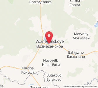 Map of Voznesenskoye, Nizhny Novgorod Oblast