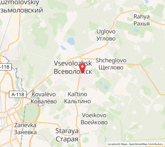 Map of Vsevolojsk, Leningradskaya Oblast'