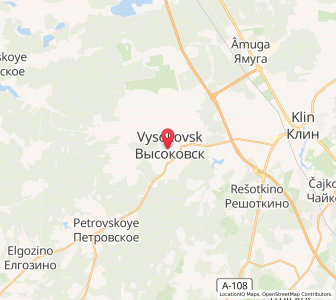 Map of Vyssokovsk, Moscow Oblast