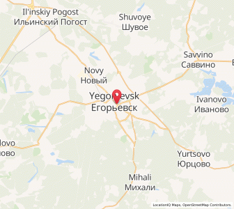 Map of Yegor’yevsk, Moscow Oblast