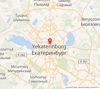 Map of Ekaterinbourg, Sverdlovsk Oblast