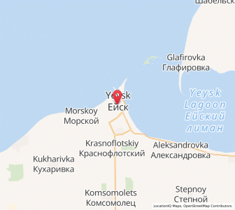 Map of Ieïsk, Krasnodar Krai