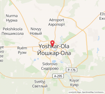 Map of Iochkar-Ola, Mariy-El Republic