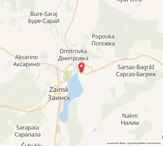 Map of Zaïnsk, Tatarstan Republic