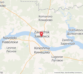 Map of Zavoljsk, Ivanovo Oblast