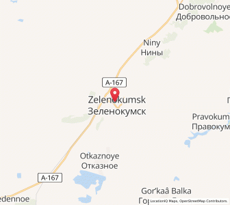 Map of Zelenokoumsk, Stavropol Kray