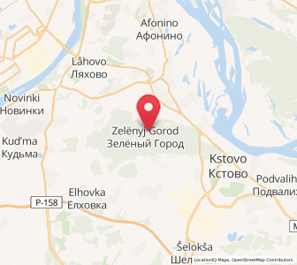 Map of Zelyony Gorod, Nizhny Novgorod Oblast